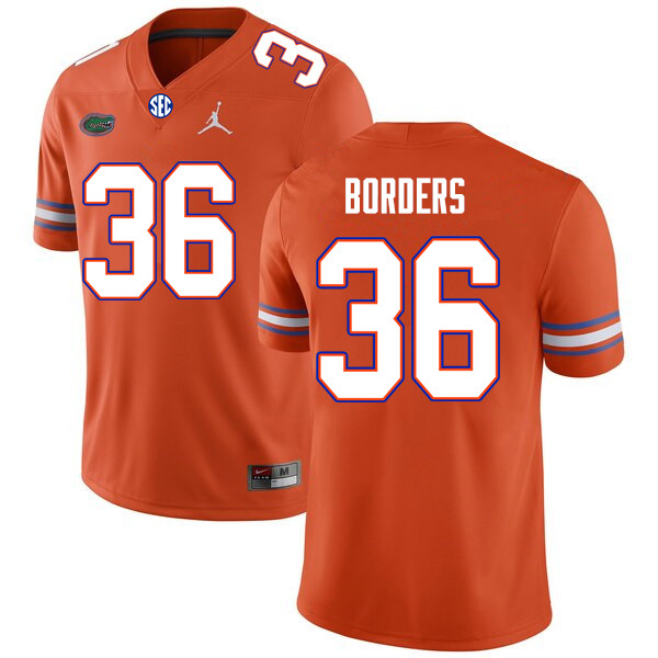 Men #36 Chief Borders Florida Gators College Football Jerseys Sale-Orange